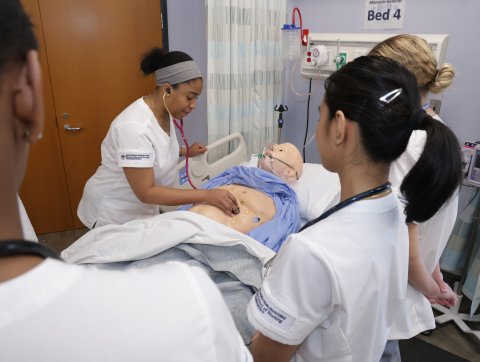Ellmer School of Nursing students in classroom.