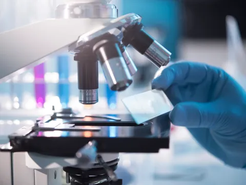 Closeup microscope with slide