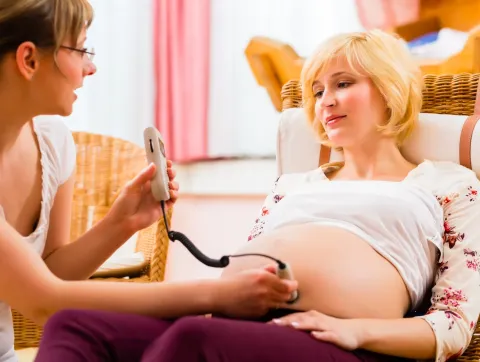 Mom with doc stethoscope