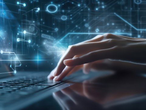 Data analysis with laptop