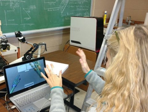 image of student using image recognition