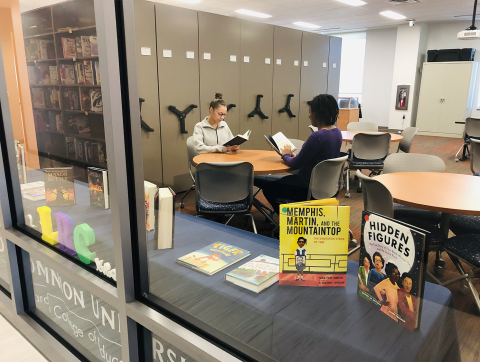 Students read books in the ODU Learning Resource Center.