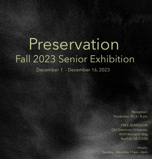 Fall 2023 Senior Exhibition: Preservation