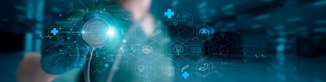 Stethoscope and health-related icons