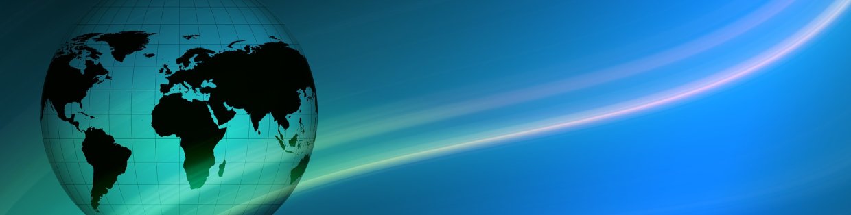 globe on a blue background