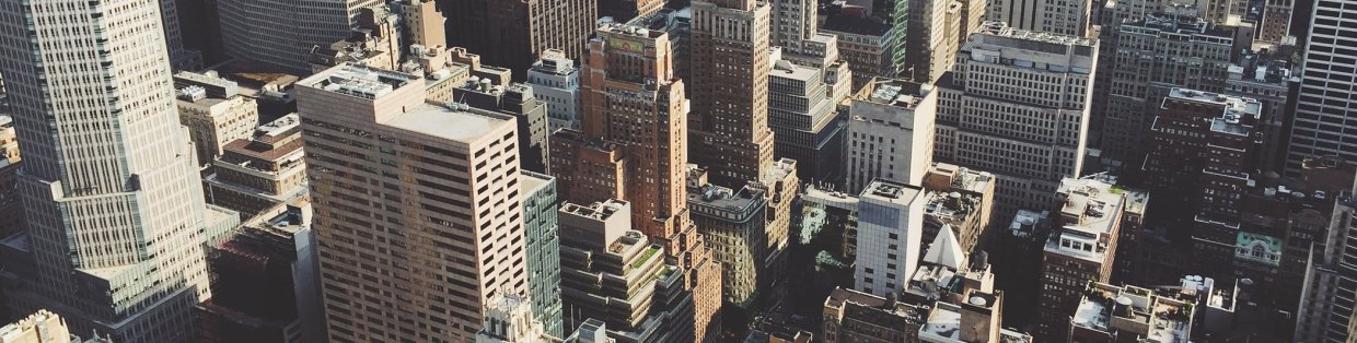 cityscape aerial shot.