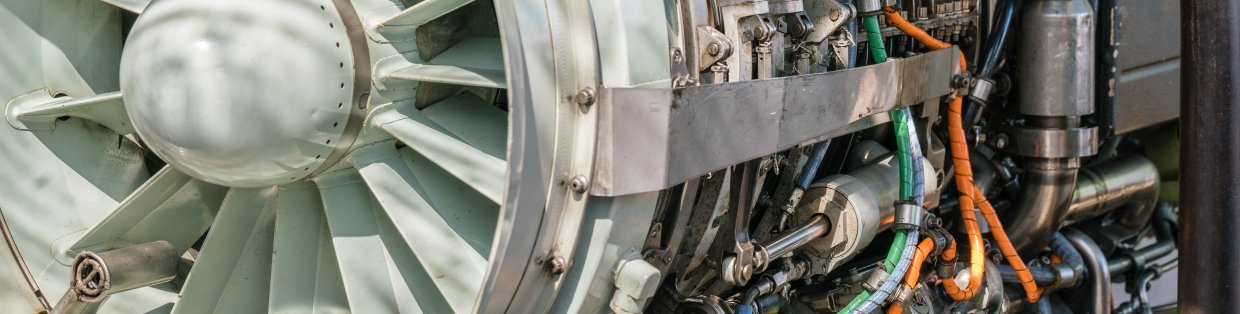 aerospace engineering banner image of a wing motor.