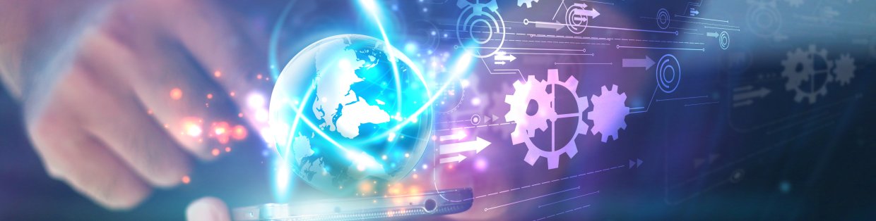 Digital Marketing header with a digital capsule of content. 