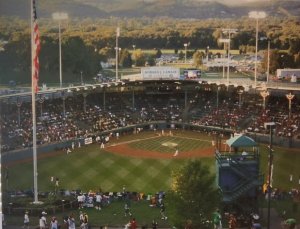 A photo of a baseball field.