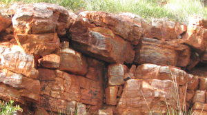 A photo of a rock wall.