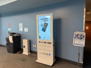 Kiosk at Perry Library