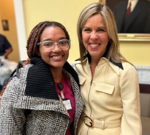 Student poses with Virginia First Lady