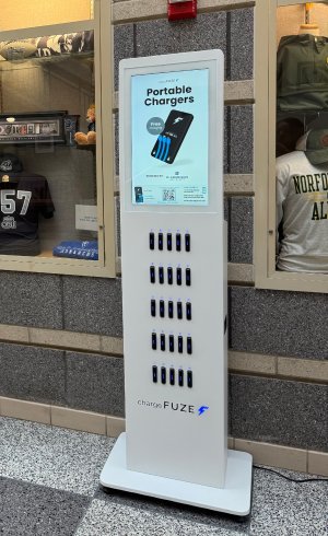 chargeFUZE kiosk Virginia Beach campus
