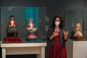 Guest curator Sara Woodbury, a Ph.D. candidate in American s