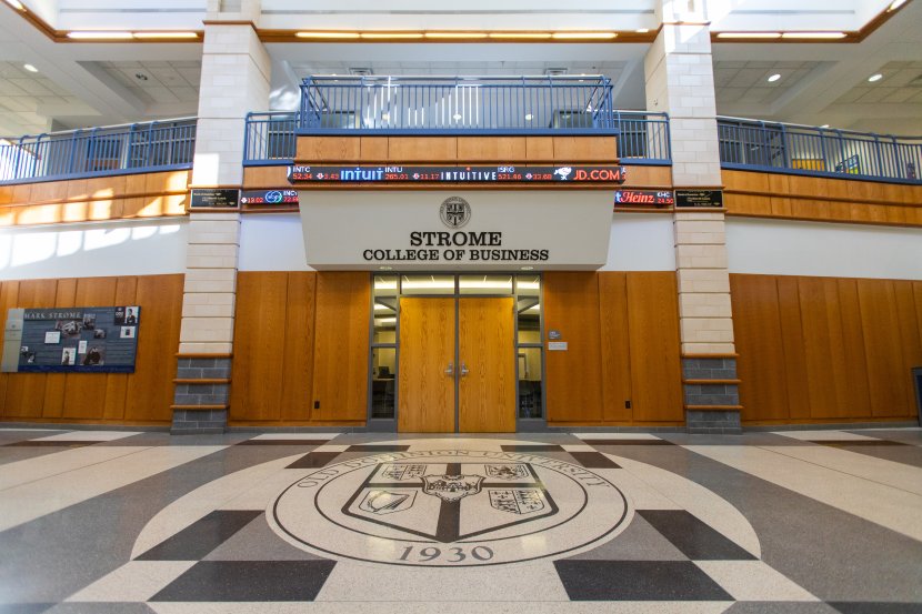 Interior of Strome College of Business building