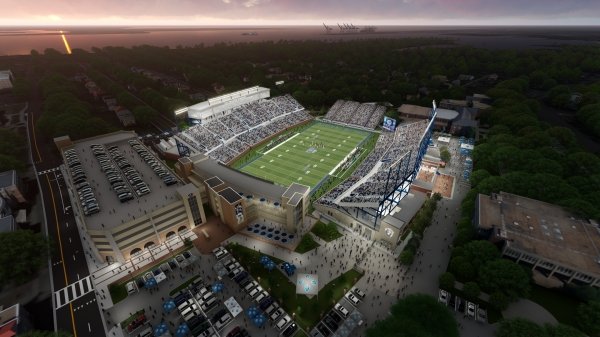 Photo of stadium rendering