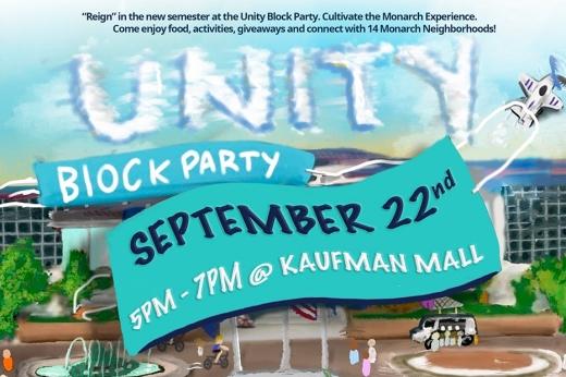 Unity Block Party poster, Fall 2022