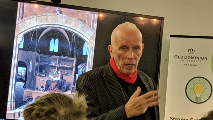 Peter Weller speaking at ODU