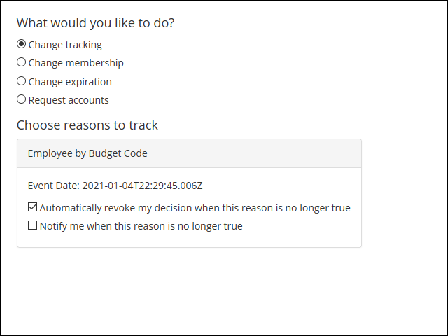 MIDAS Organizations Change Tracking