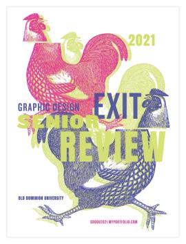 2021 Graphic Design Senior Exit Review Poster by Caroline Fo