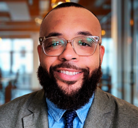 New faculty member, Carrington Faulk. 