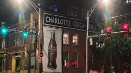 After conference sessions ended, students took a casual walk in downtown Charlotte. Credit: Photo by Maverick Frost