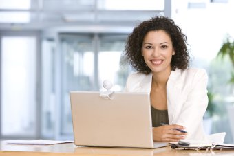 Curriculum Woman at Laptop