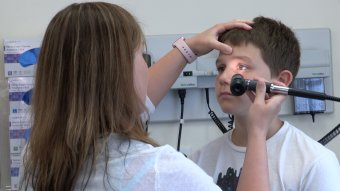 Photo of a nurse and patient