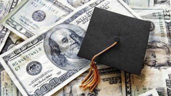 Graduation cap and money