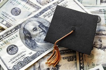 Graduation cap and money