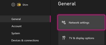 Xbox Series X/S Network Settings