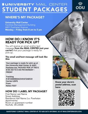University Mail Center Student Packages Information