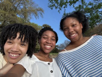 Jordan Narcisse's close friends at Old Dominion University say they depend on her advice. Pictured, left to right, are Cheyenne Brown, Jordan and Chayanna Green-Crump. Photo courtesy of Jordan Narcisse.