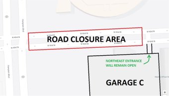 Barry Art Road Closure Map