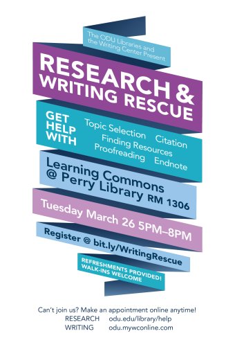 Research and Writing Rescue Flyer