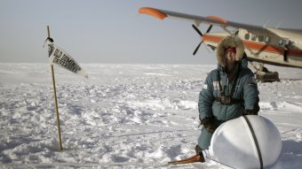 Photo of Antarctic research expedition plane