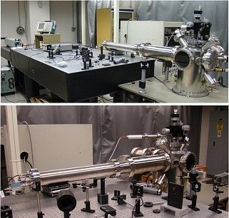 Multicharged ion setup showing the vacuum chamber with the e