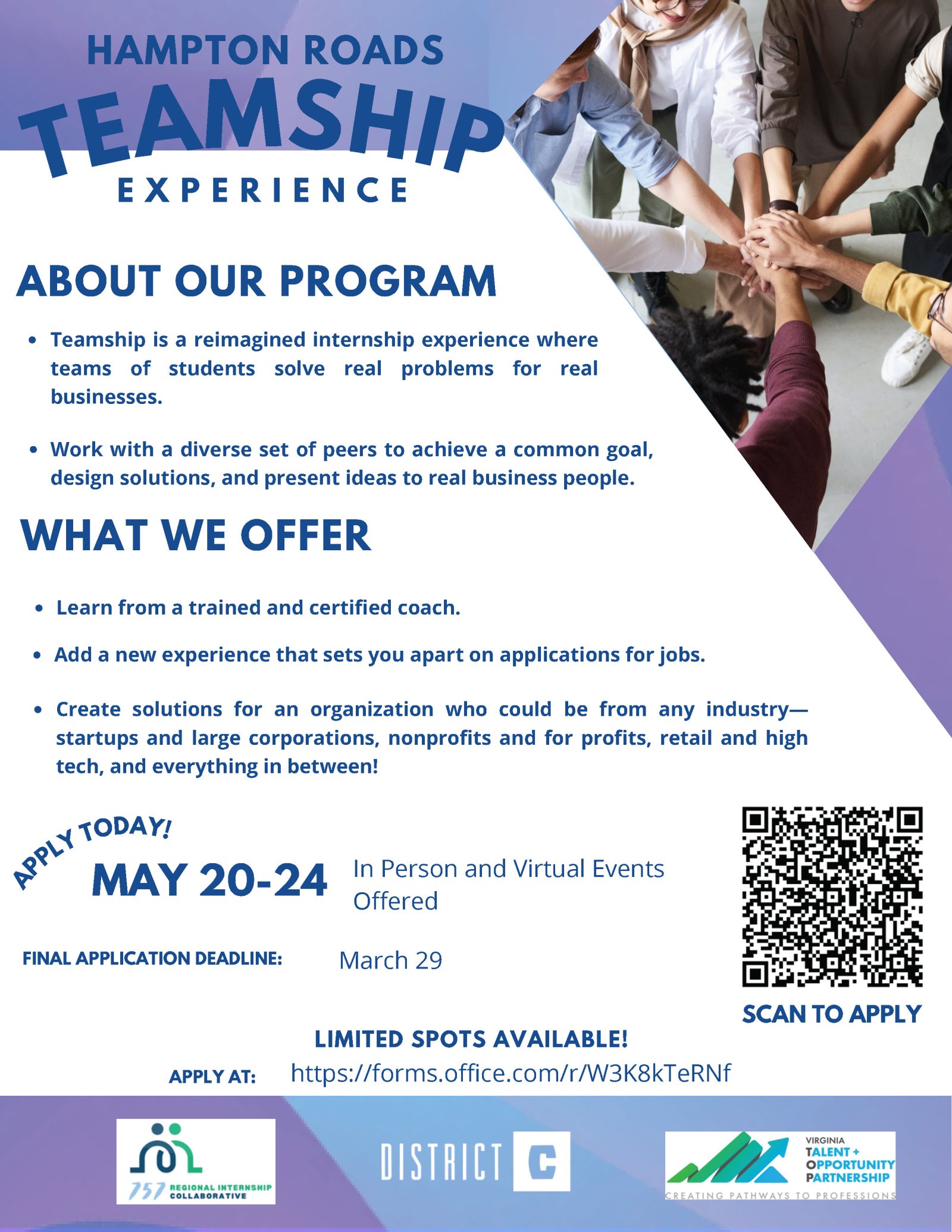Hampton Roads Teamship Experience Flyer